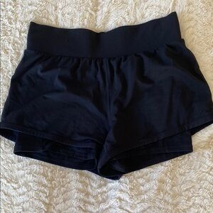 Fabletics Black Athletic Shorts with Elastic Waistband
